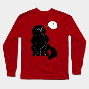 Newfie is puzzled Long Sleeve T-Shirt